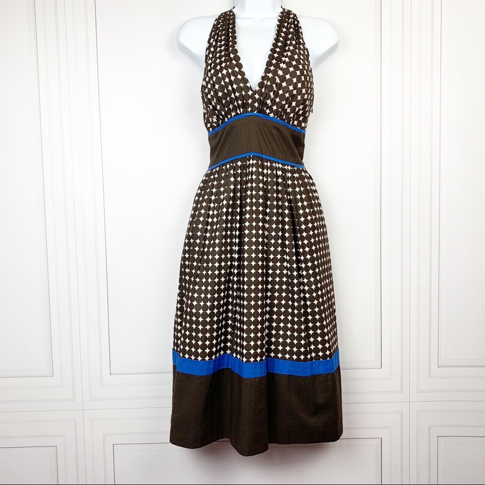 Anthropologie DONNA MORGAN, Halter Midi Dress Sz 2